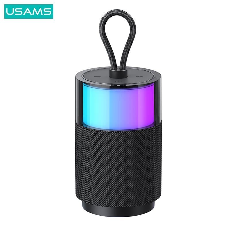 Usams Şarjlı Taşınabilir RGB Renkli BT5.3 USB/AUX/SD 360…