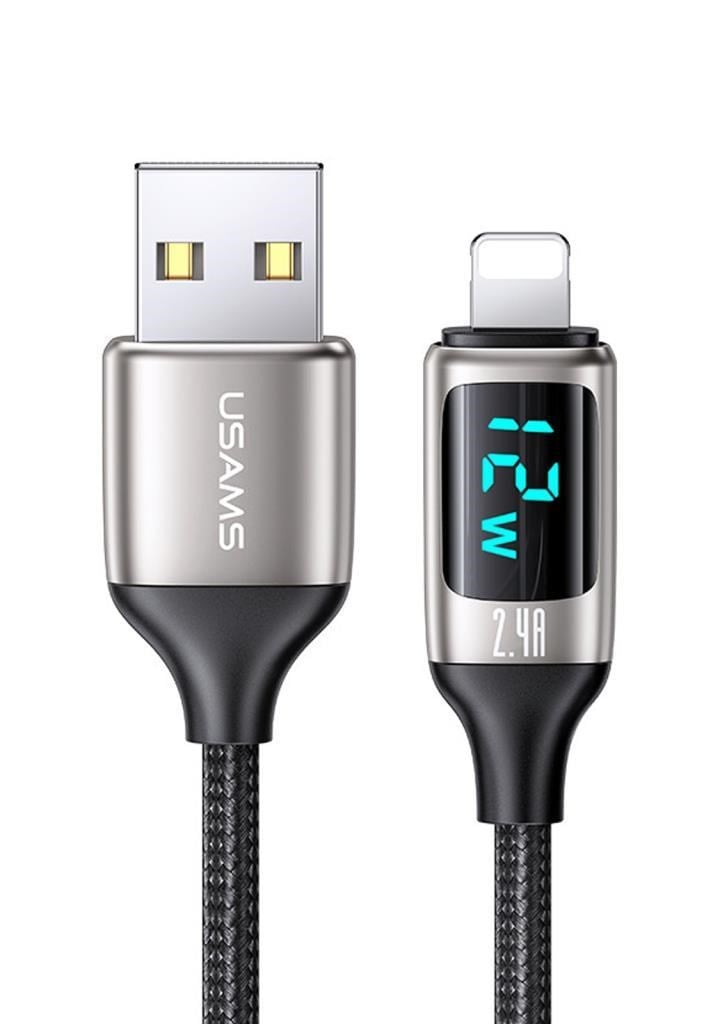 Usams US-SJ543 dijital göstergeli Lightning iPhone şarj ve data kablosu
