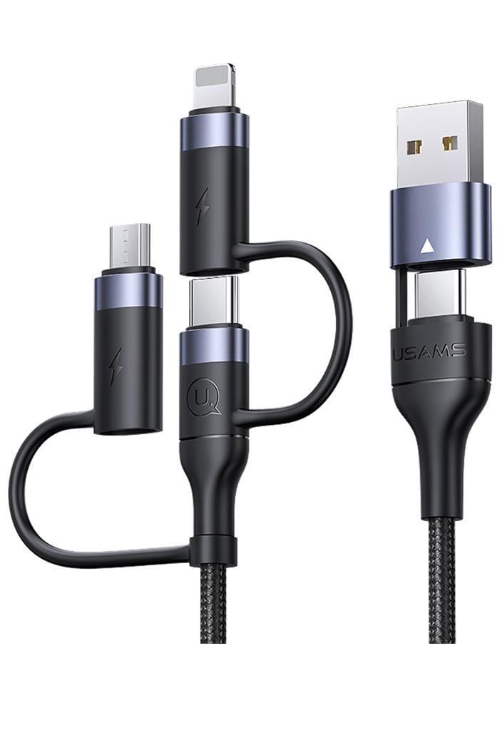 Usams US-SJ547 6in1 Type-C Lightning Micro USB PD hızlı şarj ve data kablosu