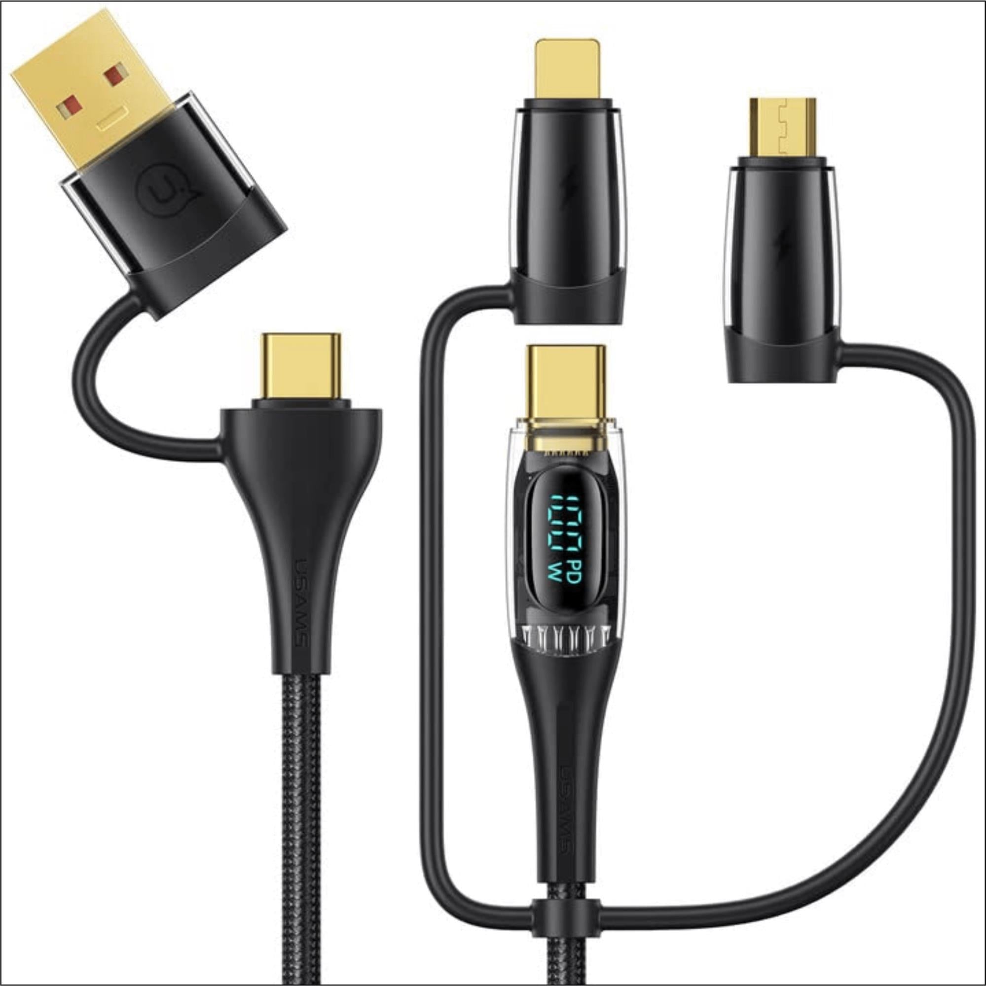 Usams US-SJ616 Type-C+Lightning+MicroUSB,6in1 LCD…
