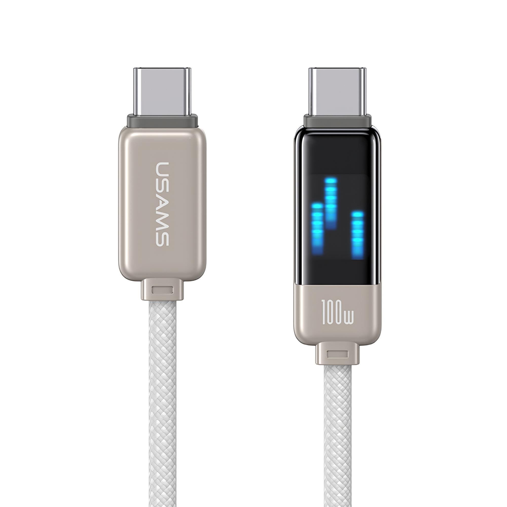 Usams US-SJ744 Type-C To Type-C 100W Meteor Efekt Ekranlı…