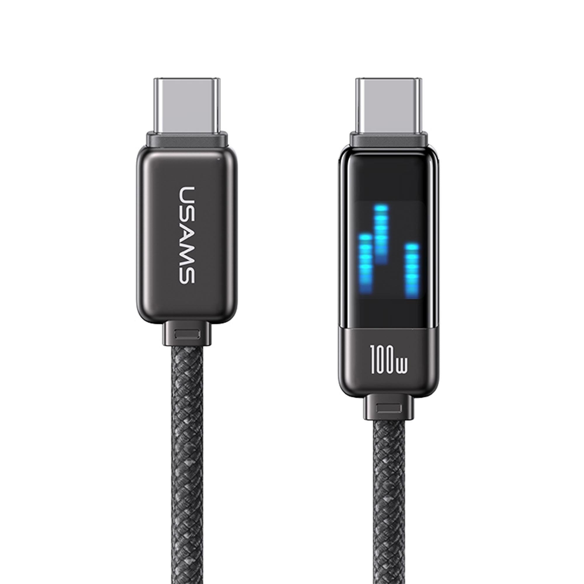 Usams US-SJ744 Type-C To Type-C 100W Meteor Efekt Ekranlı…
