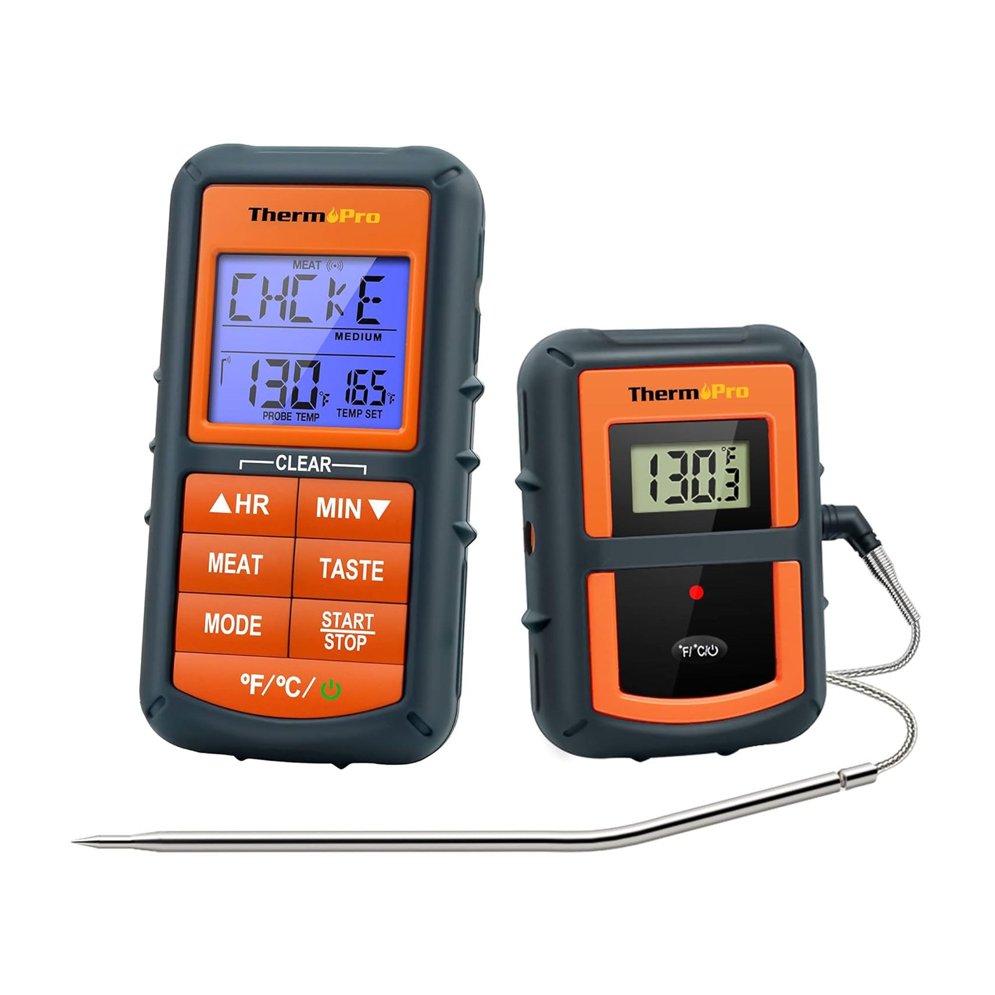 ThermoPro TP07C Alarmlı, Aydınlatmalı ve Kablosuz 150m Menzilli Profesyonel Gıda Pişirme Termometre