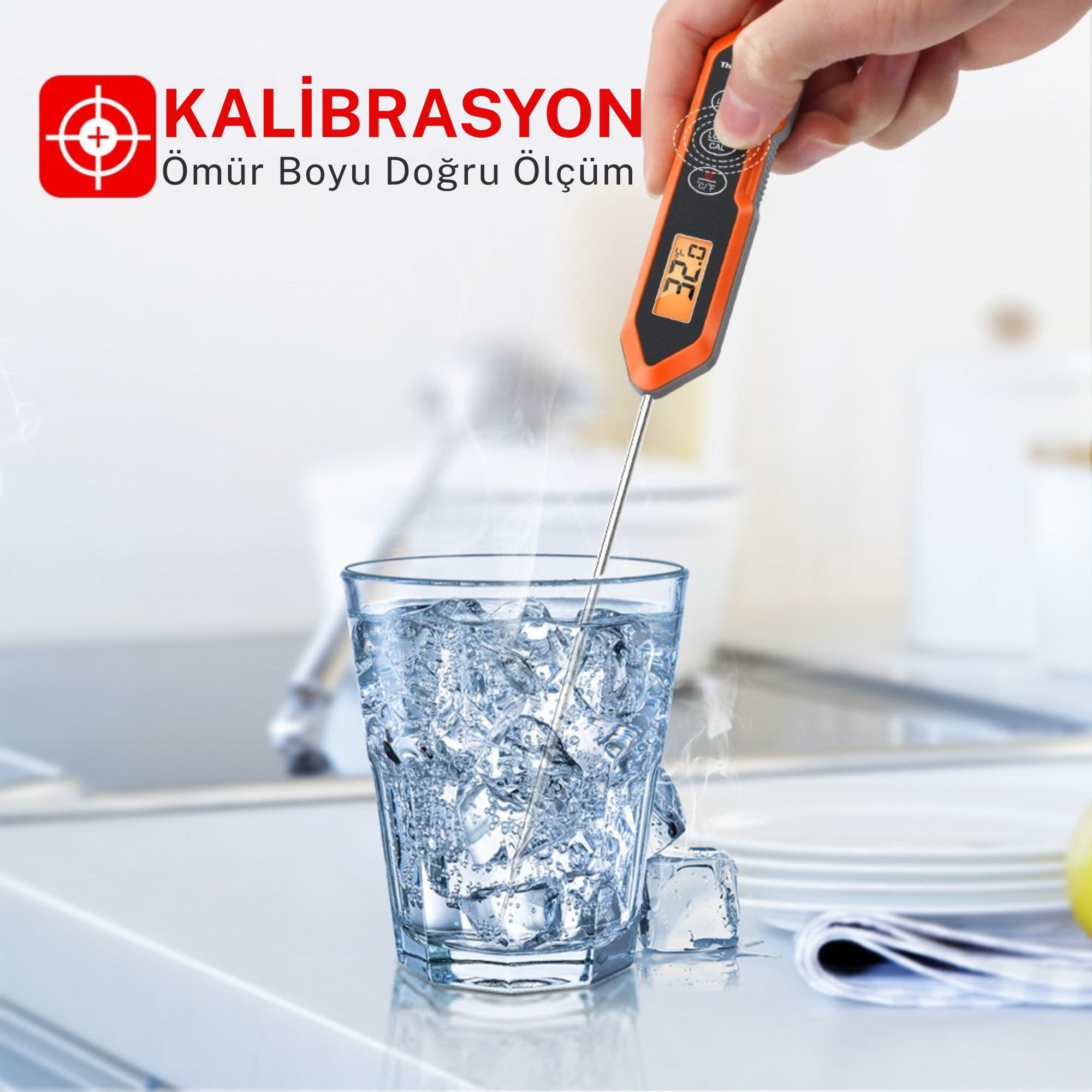 ThermoPro TP15H Dijital Et ve Gıda Termometresi - IPX6 Su Geçirmez, 3 Saniyede Hızlı Ölçüm