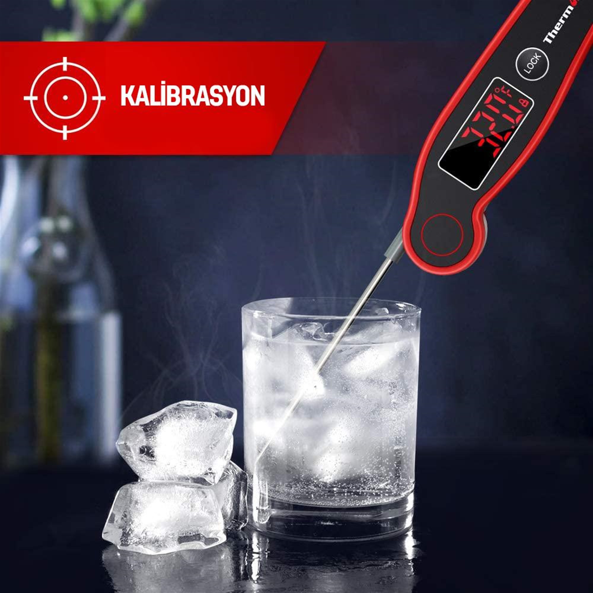 ThermoPro TP19 Su Geçirmez Katlanabilir Gıda Pişirme Termometresi