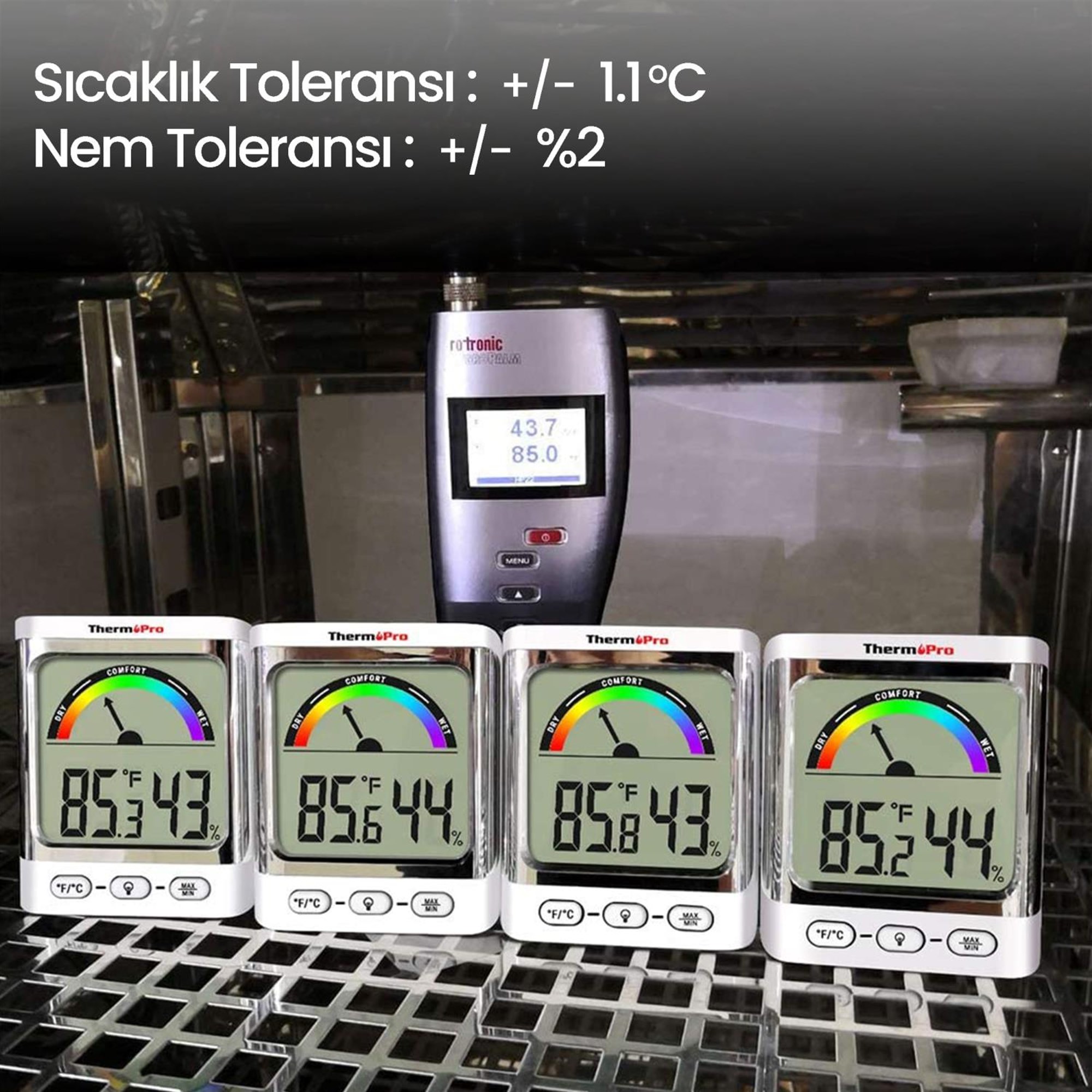 ThermoPro TP52 Konfor Göstergesi Kadranlı İç Mekan Dijital Sıcaklık ve Nem Ölçer Termometre