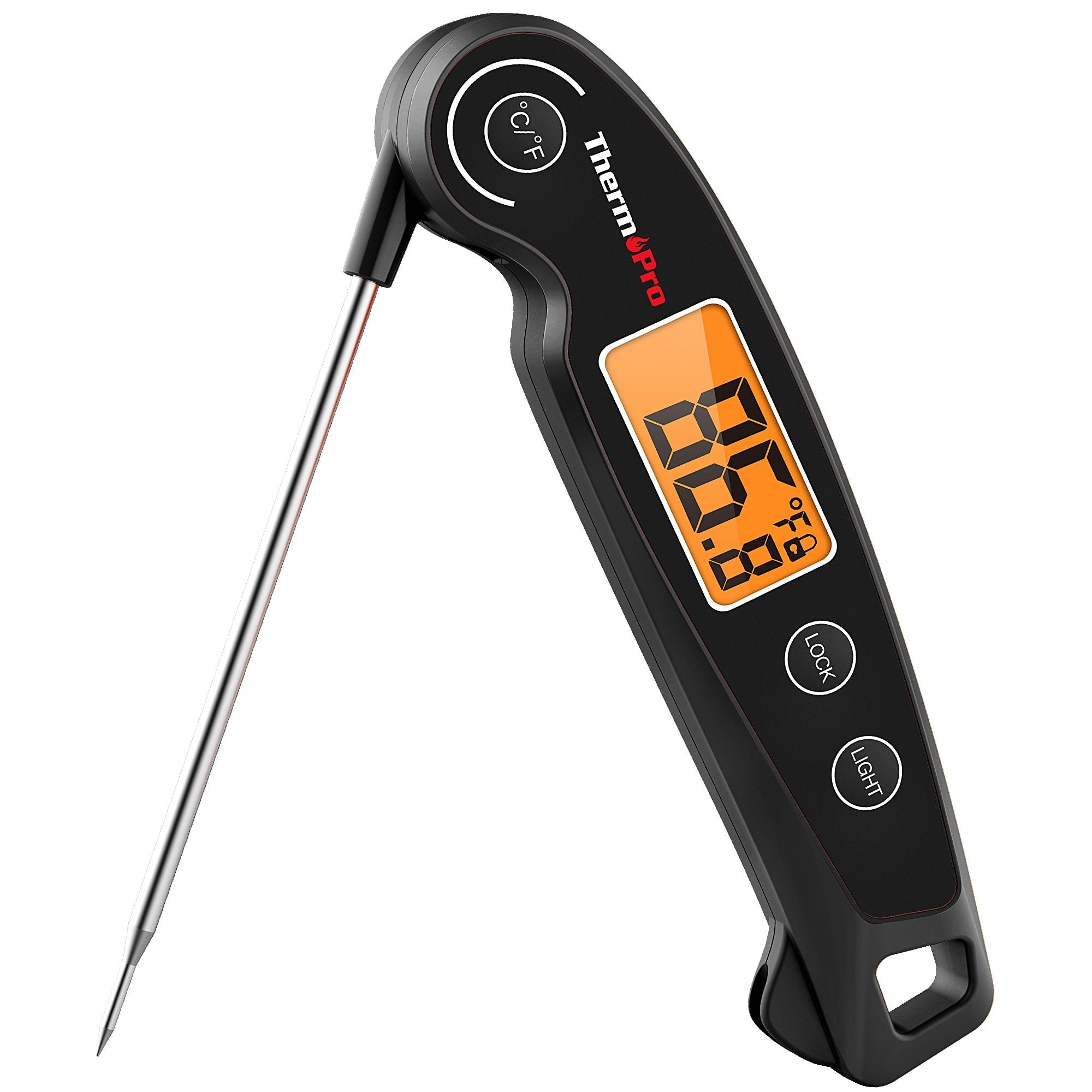 Thermopro TP605 Katlanabilir Problu Profesyonel Gıda Pişirme Termometresi-Siyah