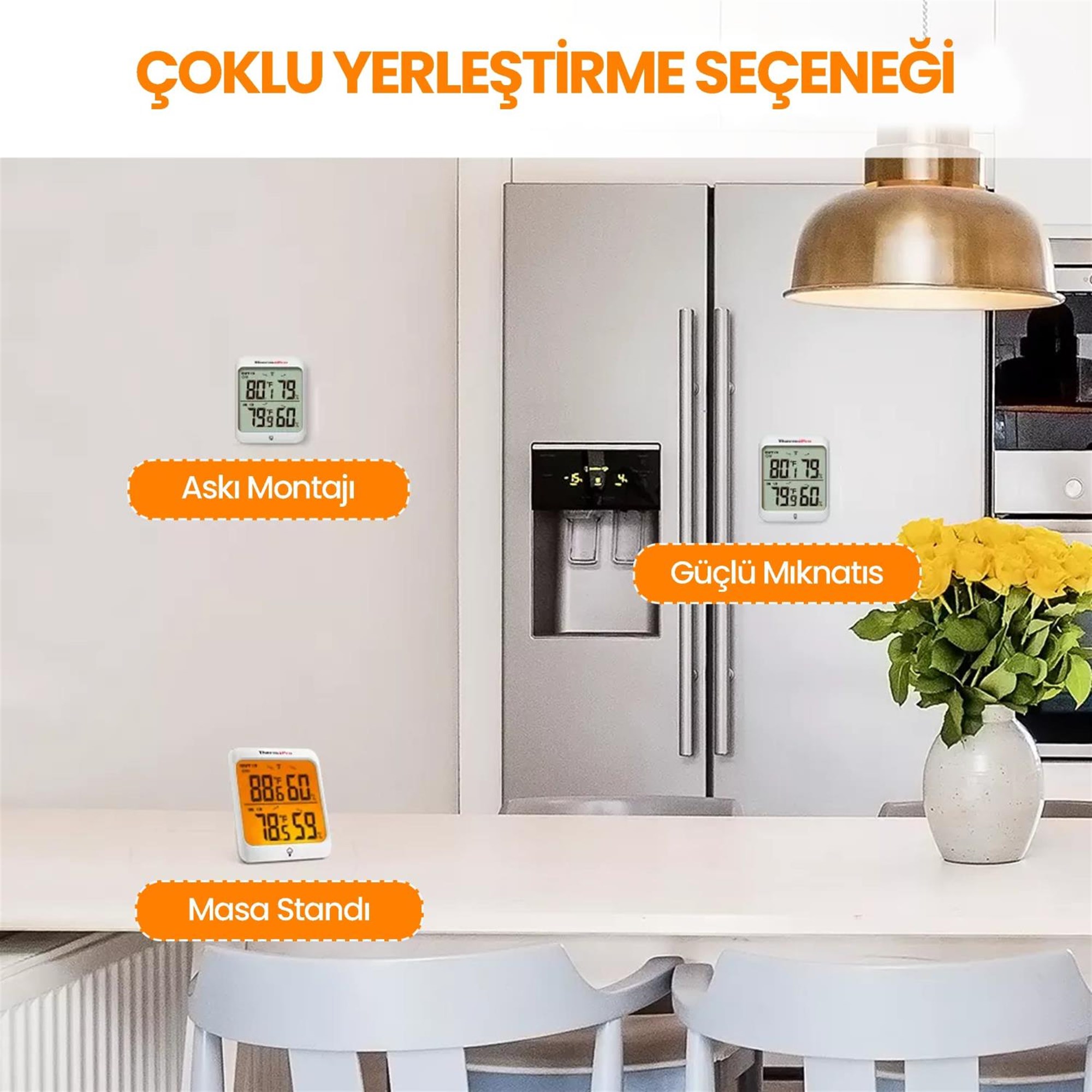 ThermoPro TP63C İç ve Dış Mekan (Sensörlü) Dijital Sıcaklık ve Nem Ölçer