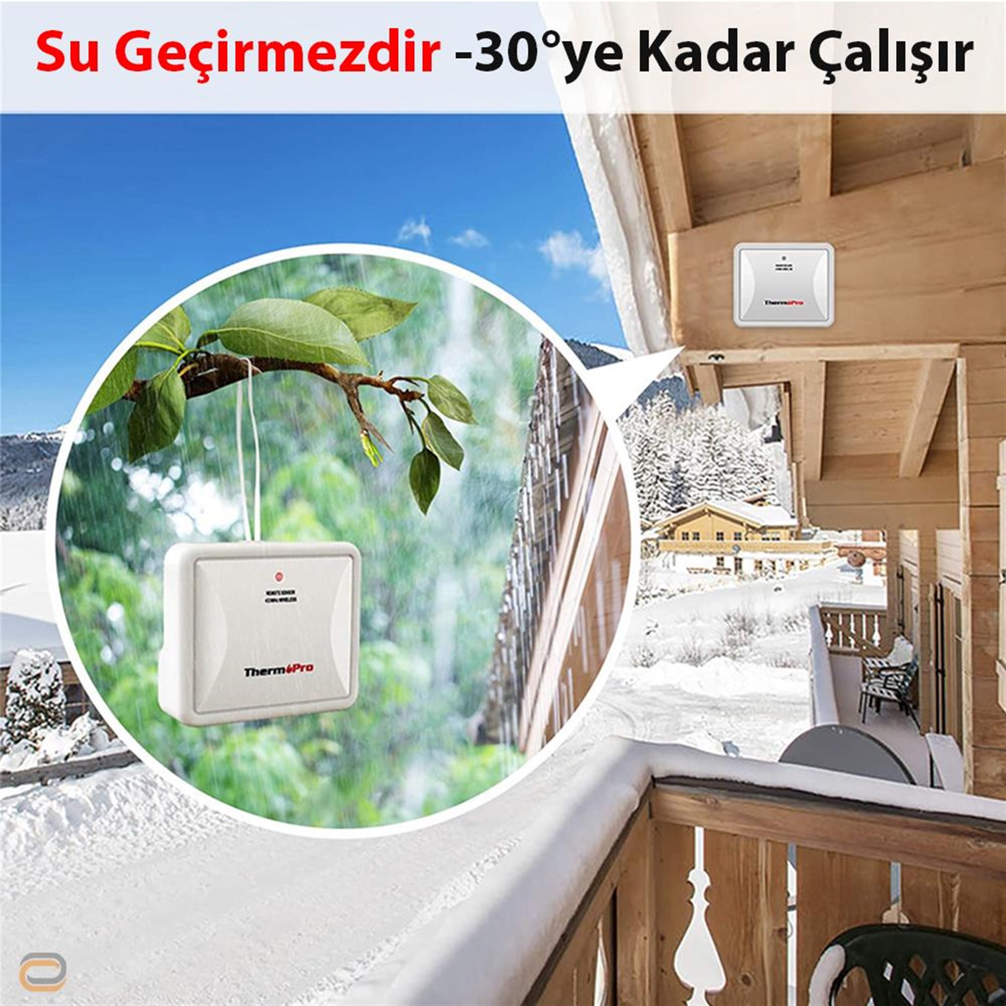 ThermoPro TP67A Wifi İç-Dış Mekan Dijital Sıcaklık,Nem,Basınç Ölçer OUTLET