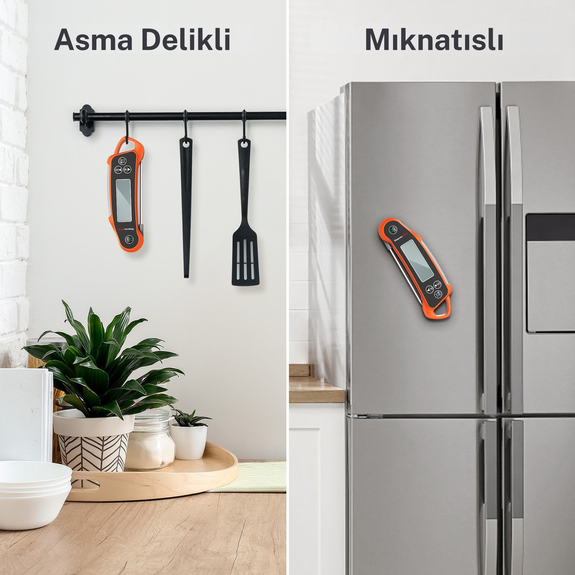 Thermopro Tp710 Katlanabilir Ek Problu Profesyonel Gıda Pişirme Termometresi
