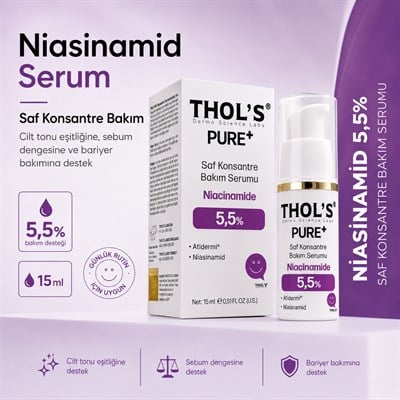 THOL’S PURE+ Niacinamide 5,5% Saf Konsantre Bakım Serumu - 15 ml