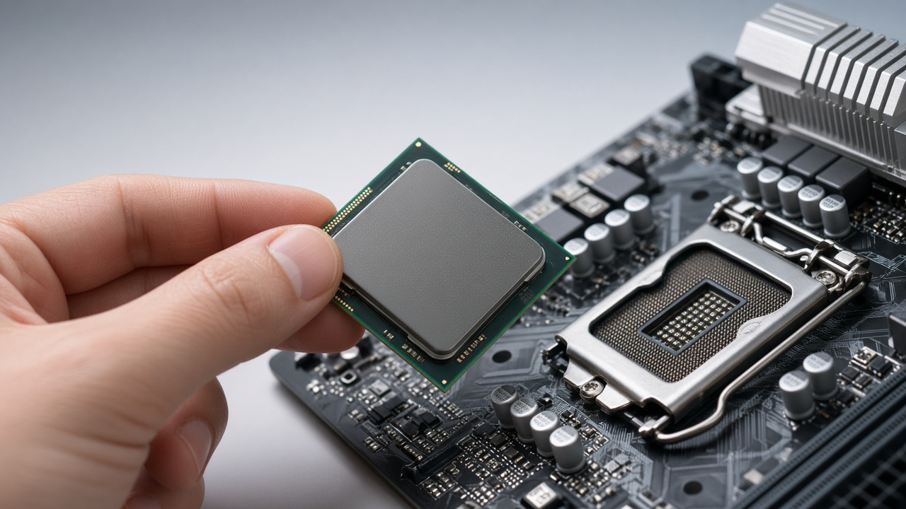Bilgisayar islemcisi CPU anakart soketinde