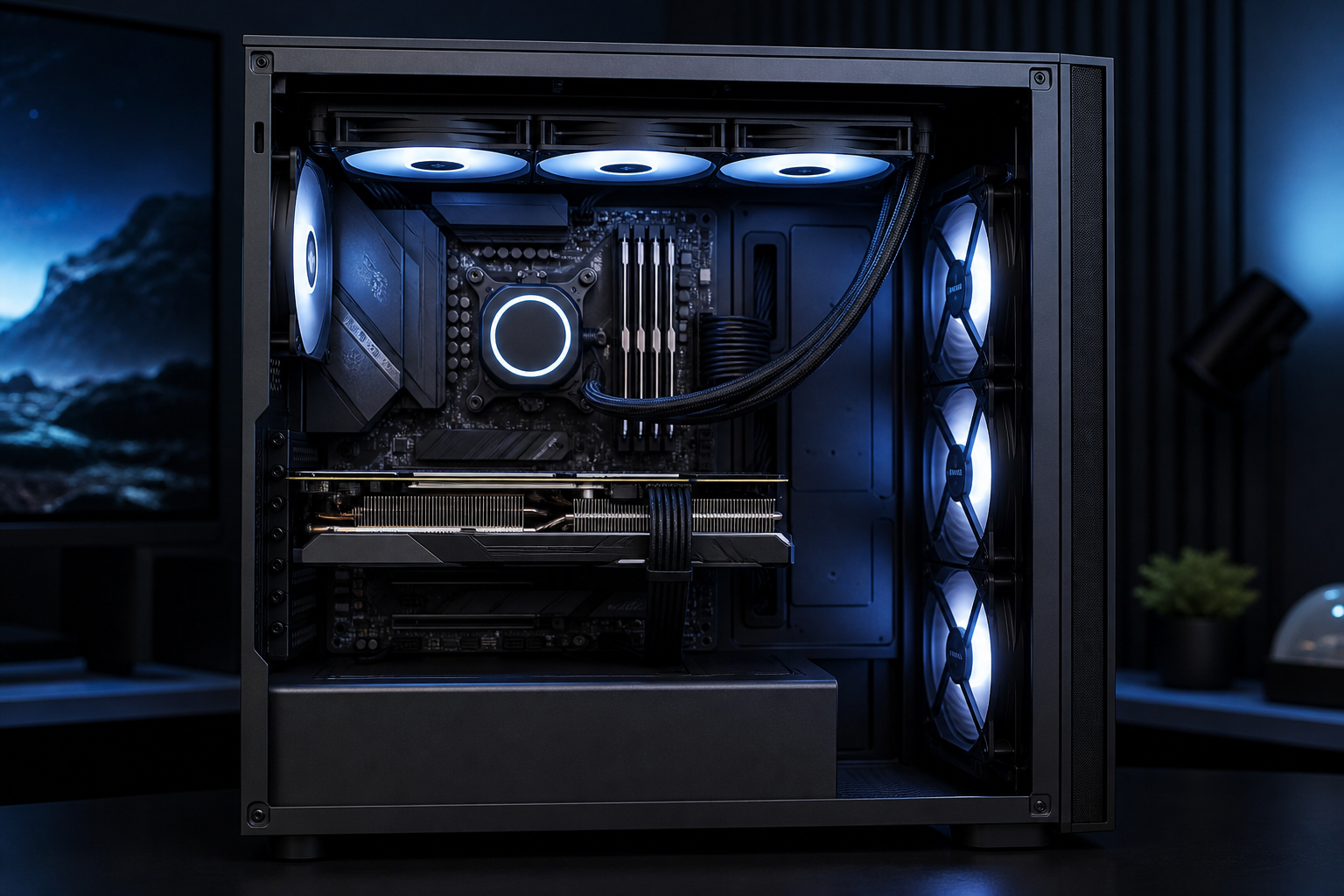 Oyuncu bilgisayarı toplamak için CPU GPU anakart RAM SSD PSU kasa