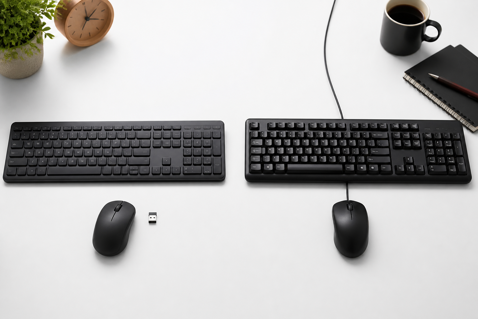kablosuz kablolu klavye mouse seti