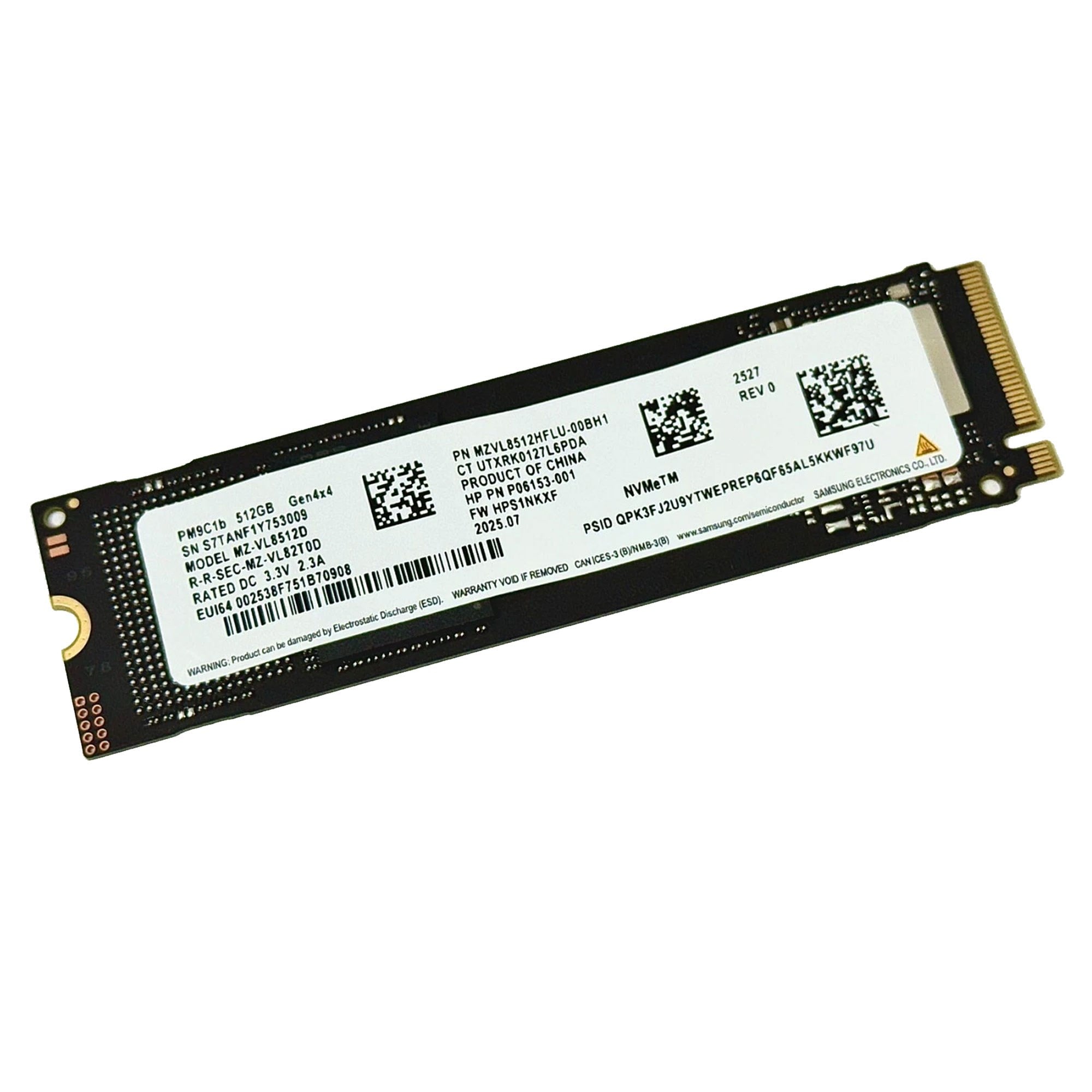Samsung PM9C1b 512GB 7000/6600MB/s Gen4x4 22x80 M.2 NVMe SSD