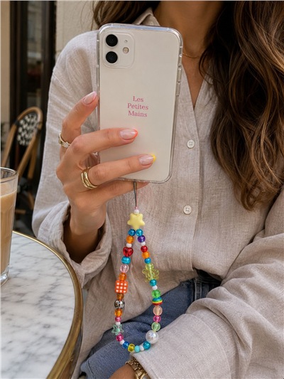 Name Pop A Telefon Askısı, Boncuklu Telefon Charmı ve Çanta Aksesuarı