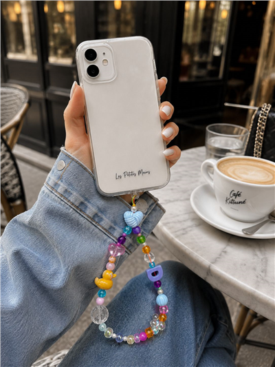 Name Pop D Telefon Askısı, Boncuklu Telefon Charmı ve Çanta Aksesuarı