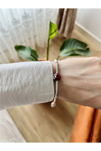 Çilek 925 Ayar Gümüş Charm