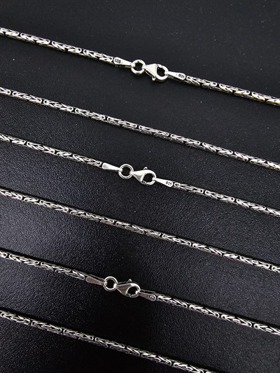 925 Ayar Gümüş Kral Zincir Kolye 1.5 mm – 55 / 60 / 65 cm