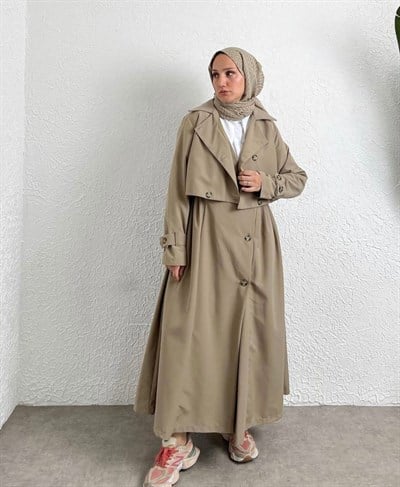 İkili Yelek Ceket Bej - Takım Trençkot
