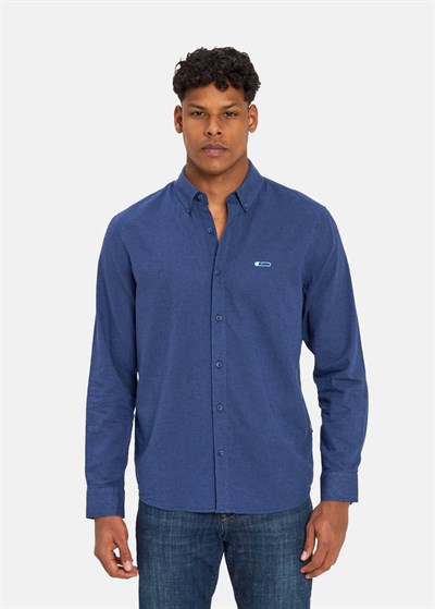 Gabbia Lacivert Keten Karışımlı Classic Fit Gömlek