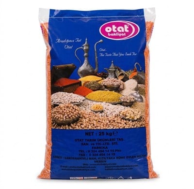 MERCİMEK KIRMIZI 25 KG ORTAT - TAT - EDT2801 - EDT İstanbul