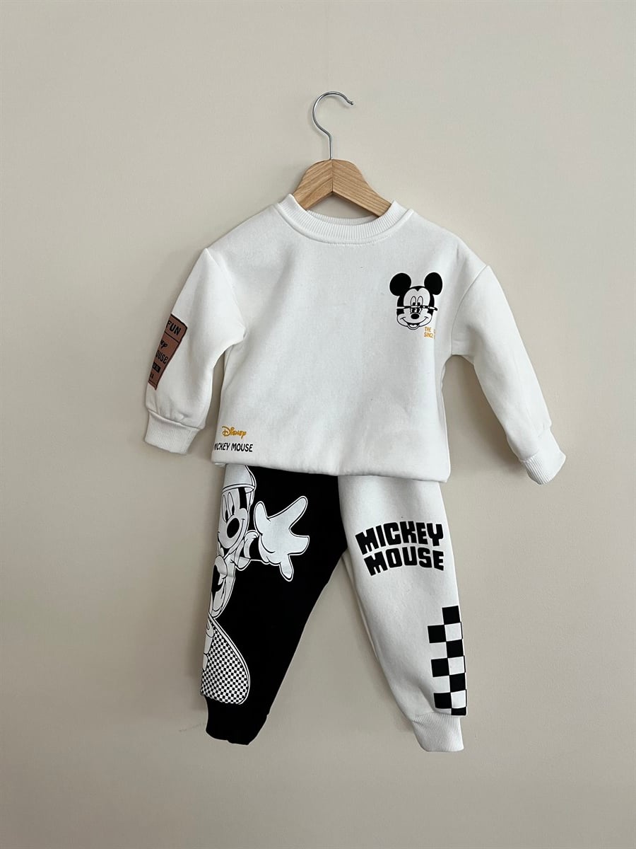 Beyaz Mickey Mouse Eşofman Takımı