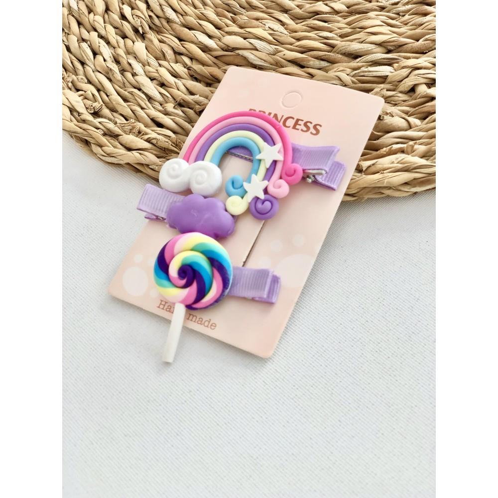 Desenli klipsli toka