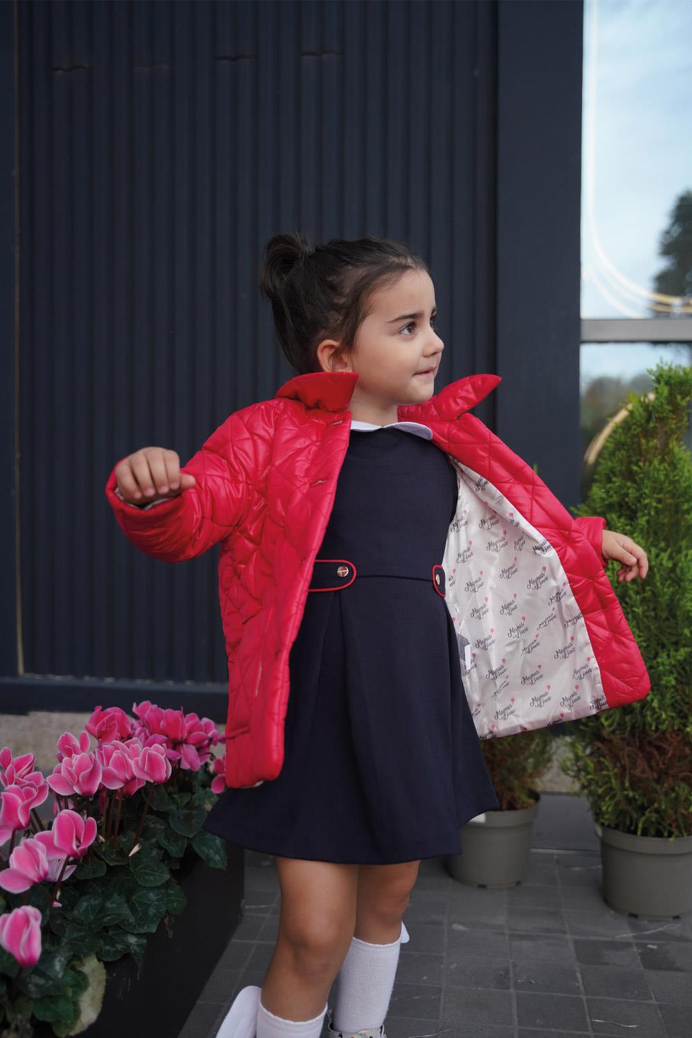 Jacadi Bebe Yaka Lacivert Elbise