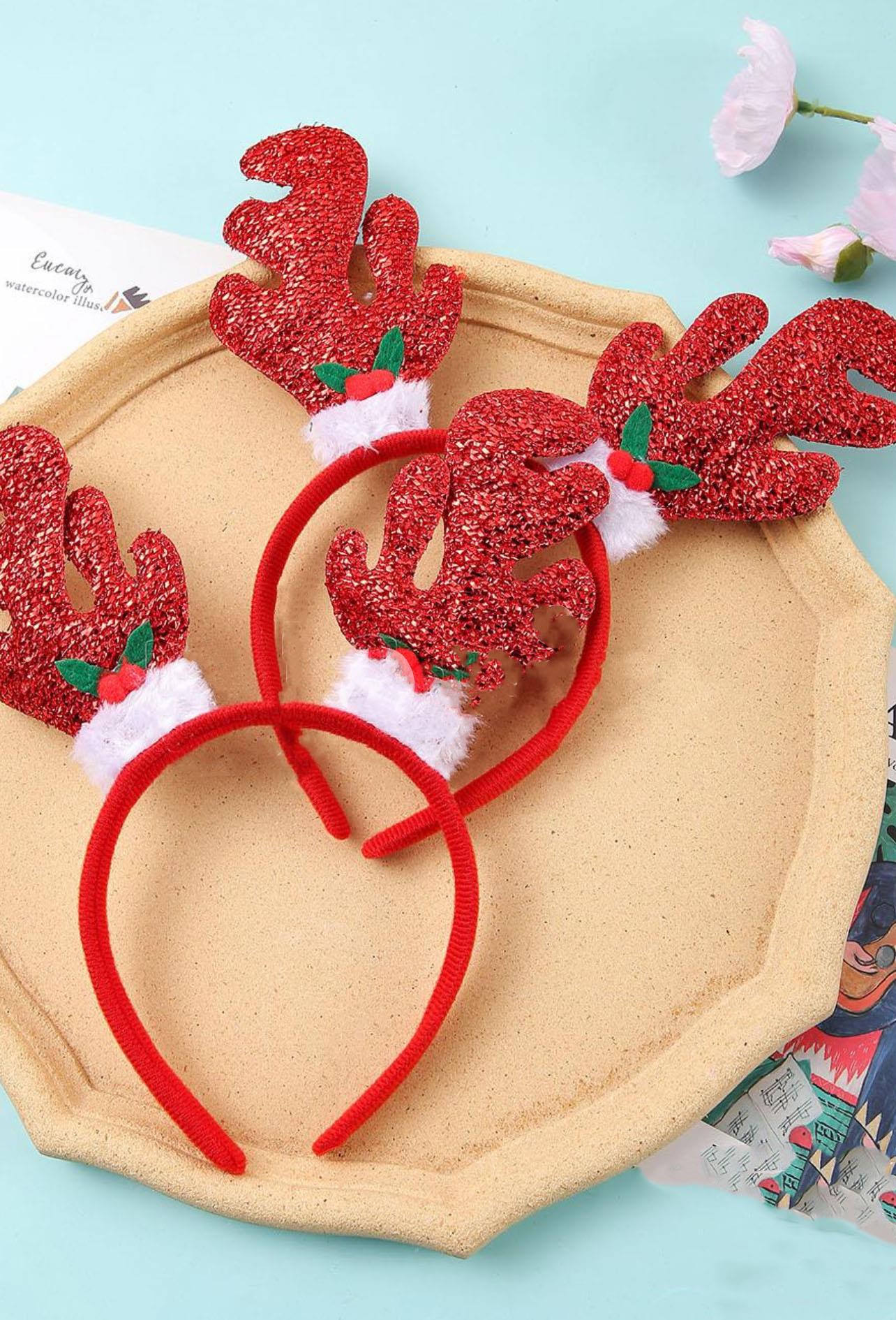 Kırmızı Ren Geyikli Taç