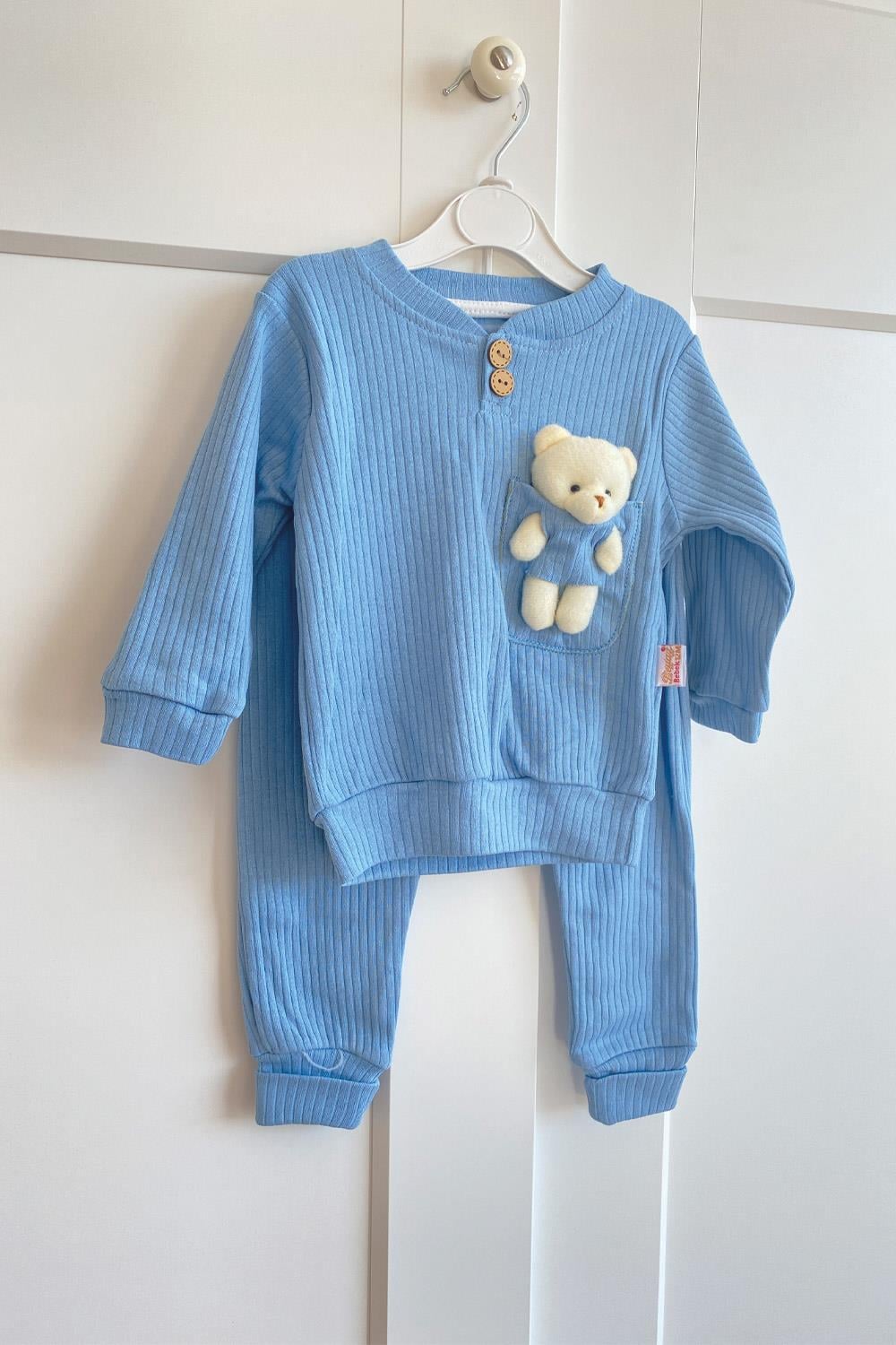 Peluş Mavi Ayıcıklı Takım