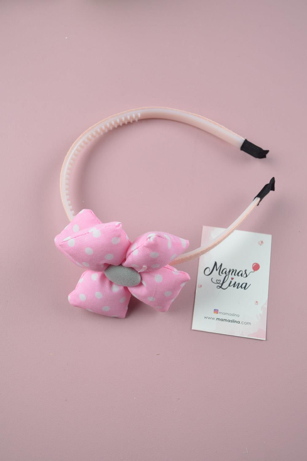 Pembe Puantiyeli Papatya Taç