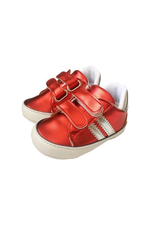 Bebek Parlak Kırmızı Bantlı Ayakkabı