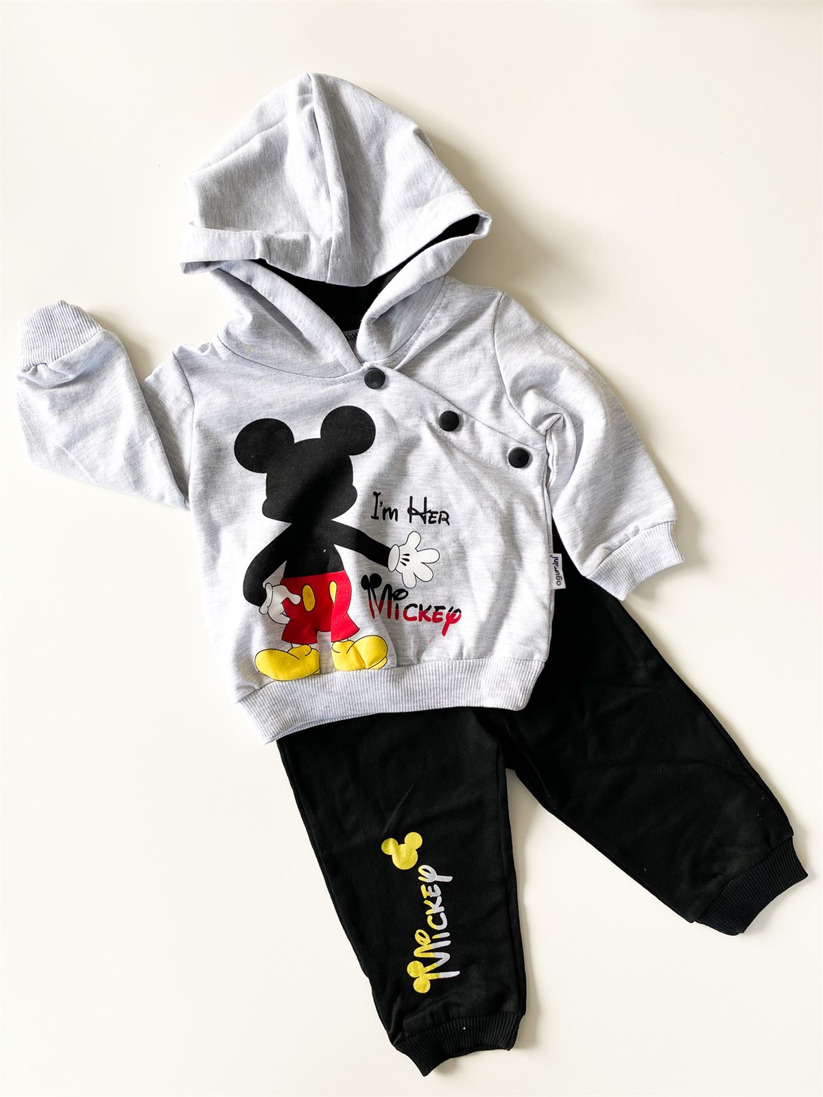 Erkek Bebek Mickey Mouse Desenli Eşofman Takım