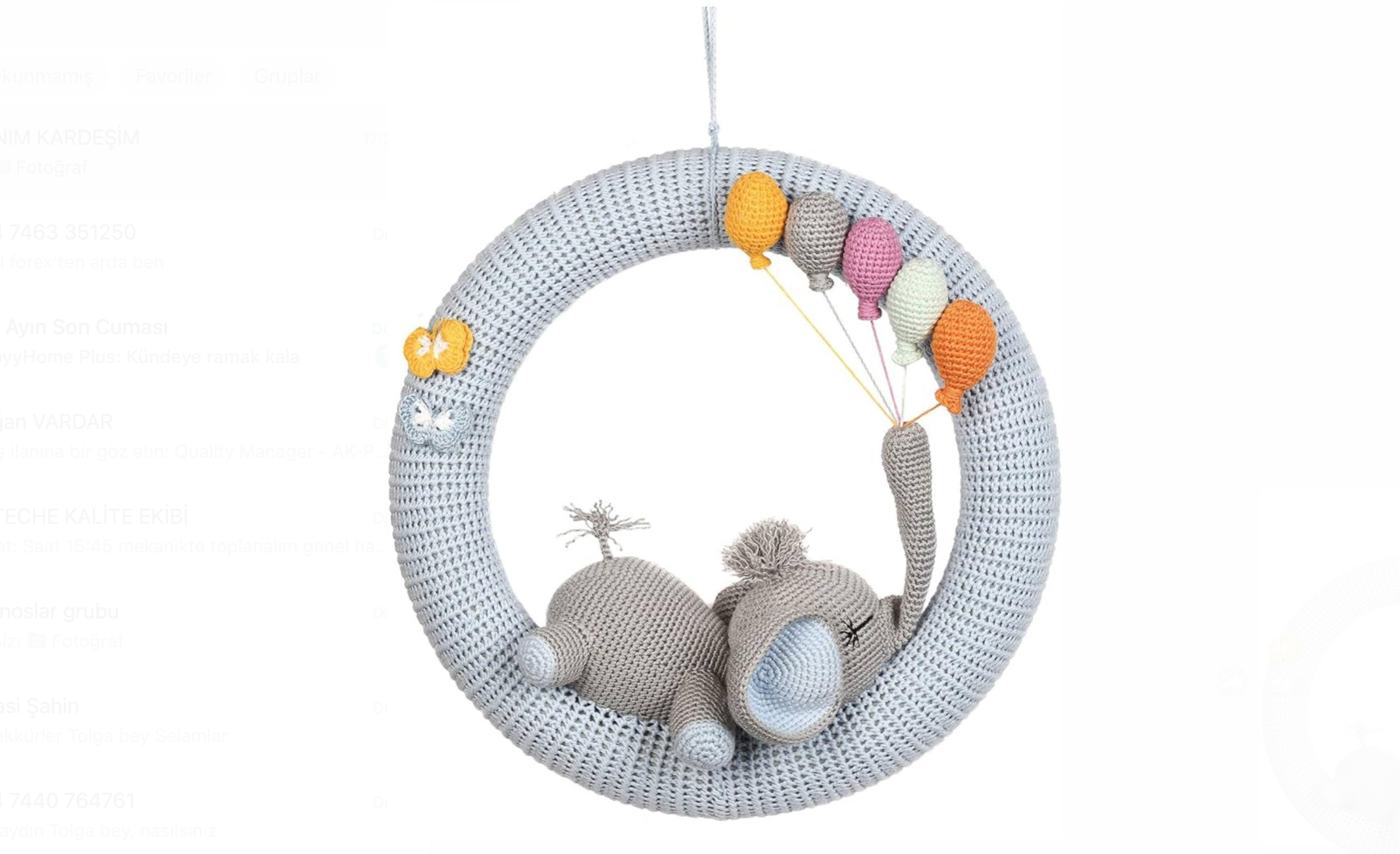 Filli Amigurumi Mint Yeşili Kapı Süsü