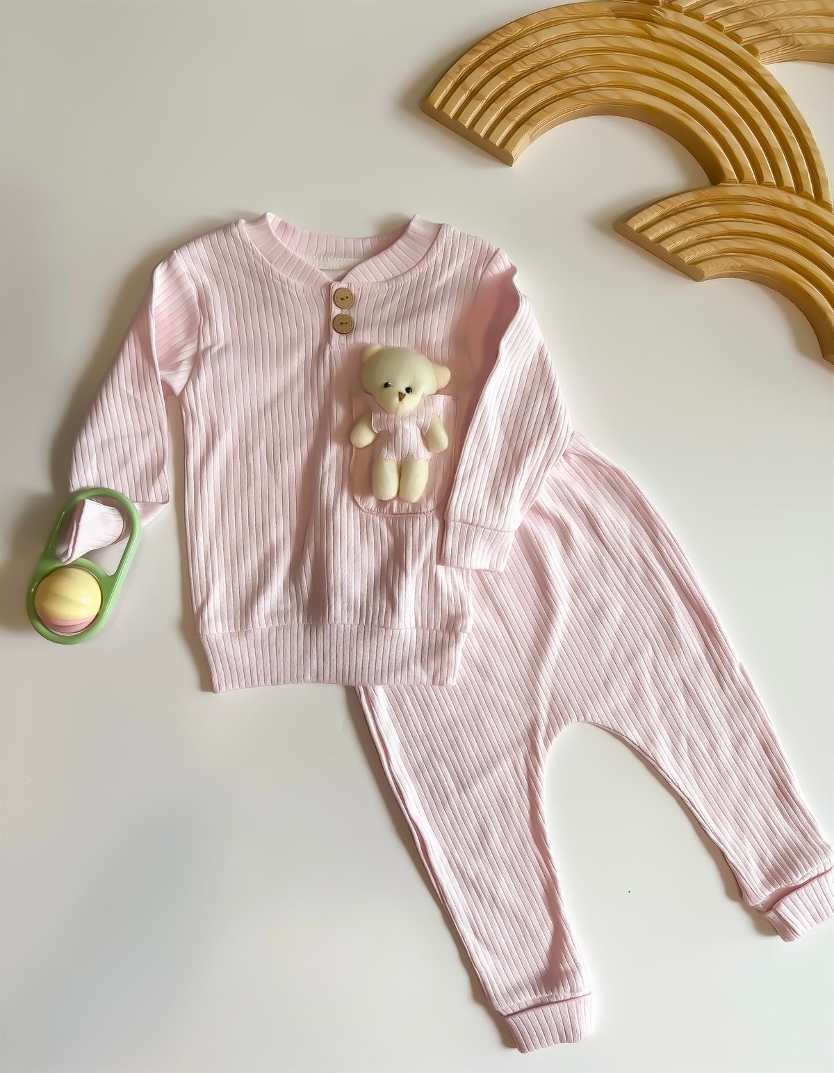 Kız Bebek Fitilli Ayıcıklı Takım