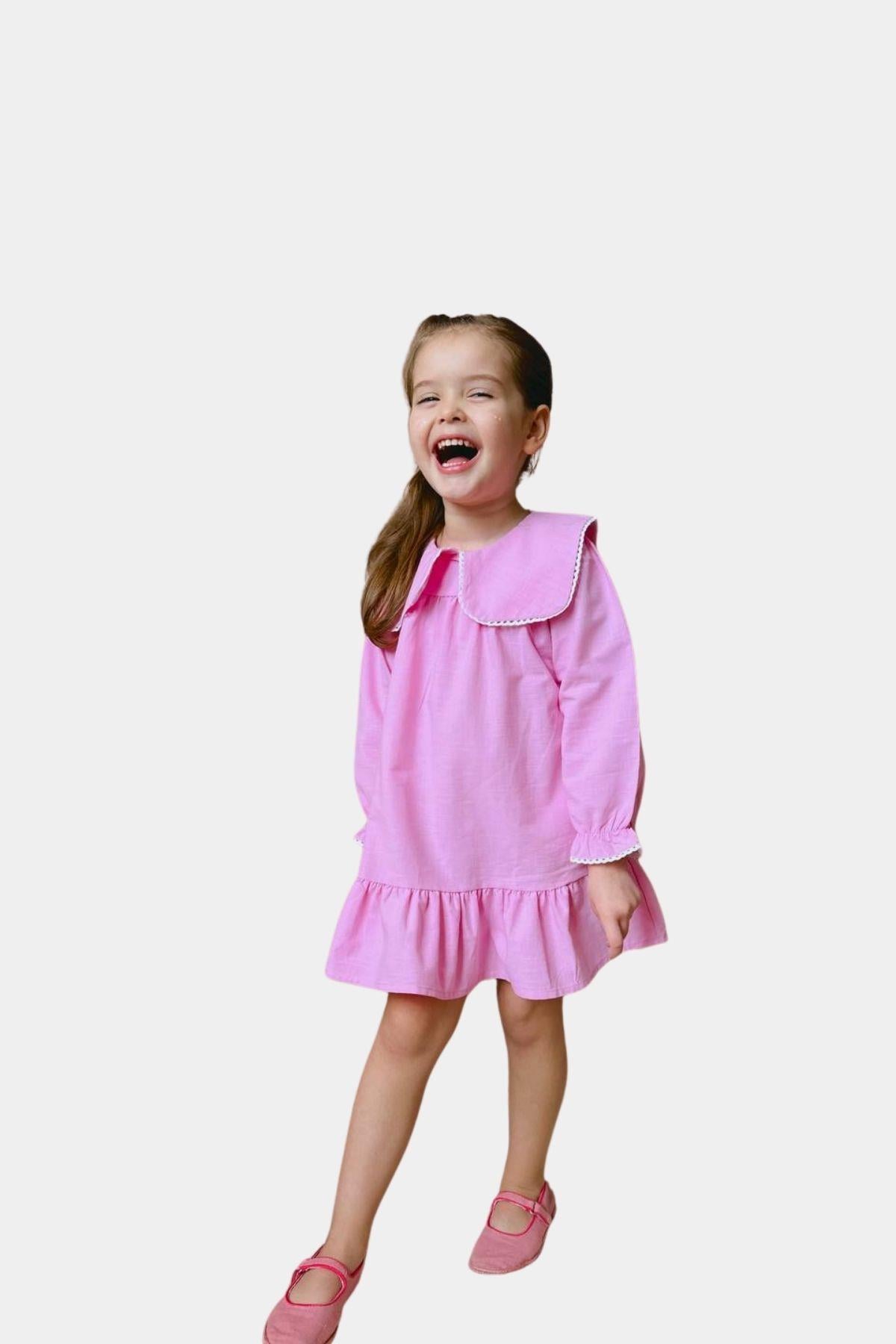 Kız Çocuk Beyaz Tişörtlü Pembe Tütülü Takım
