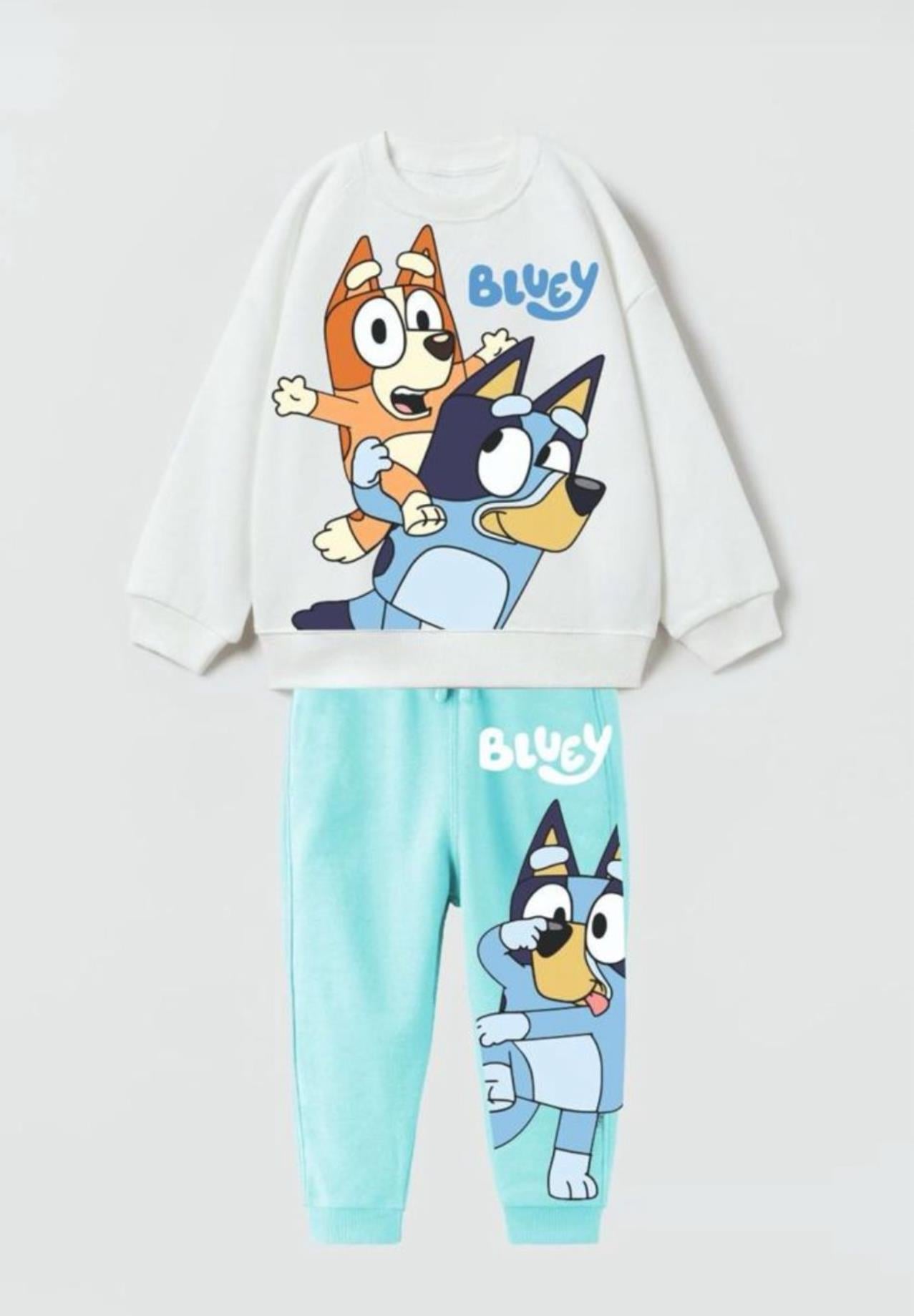 Kız Çocuk Mavi Bluey Takım