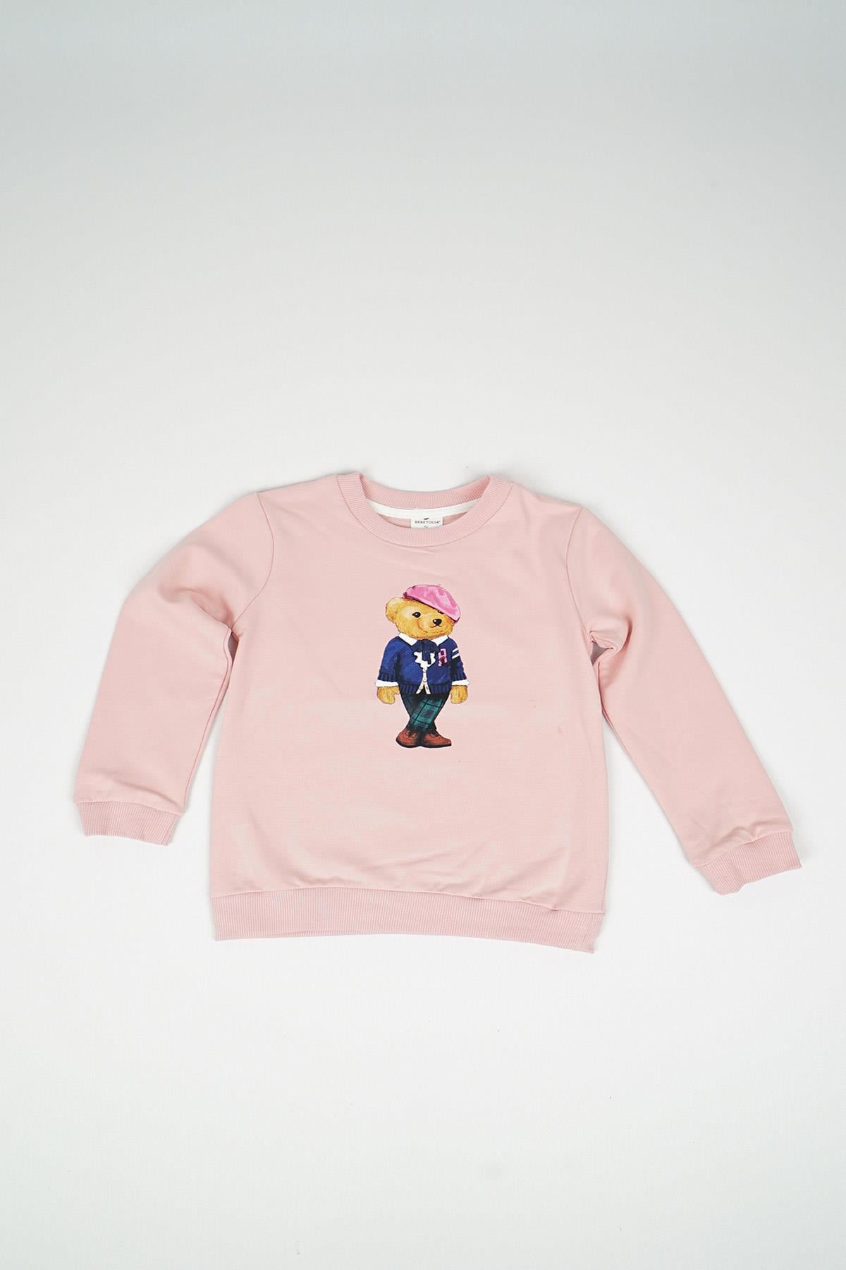 Kız Çocuk Pembe Teddy Sweat