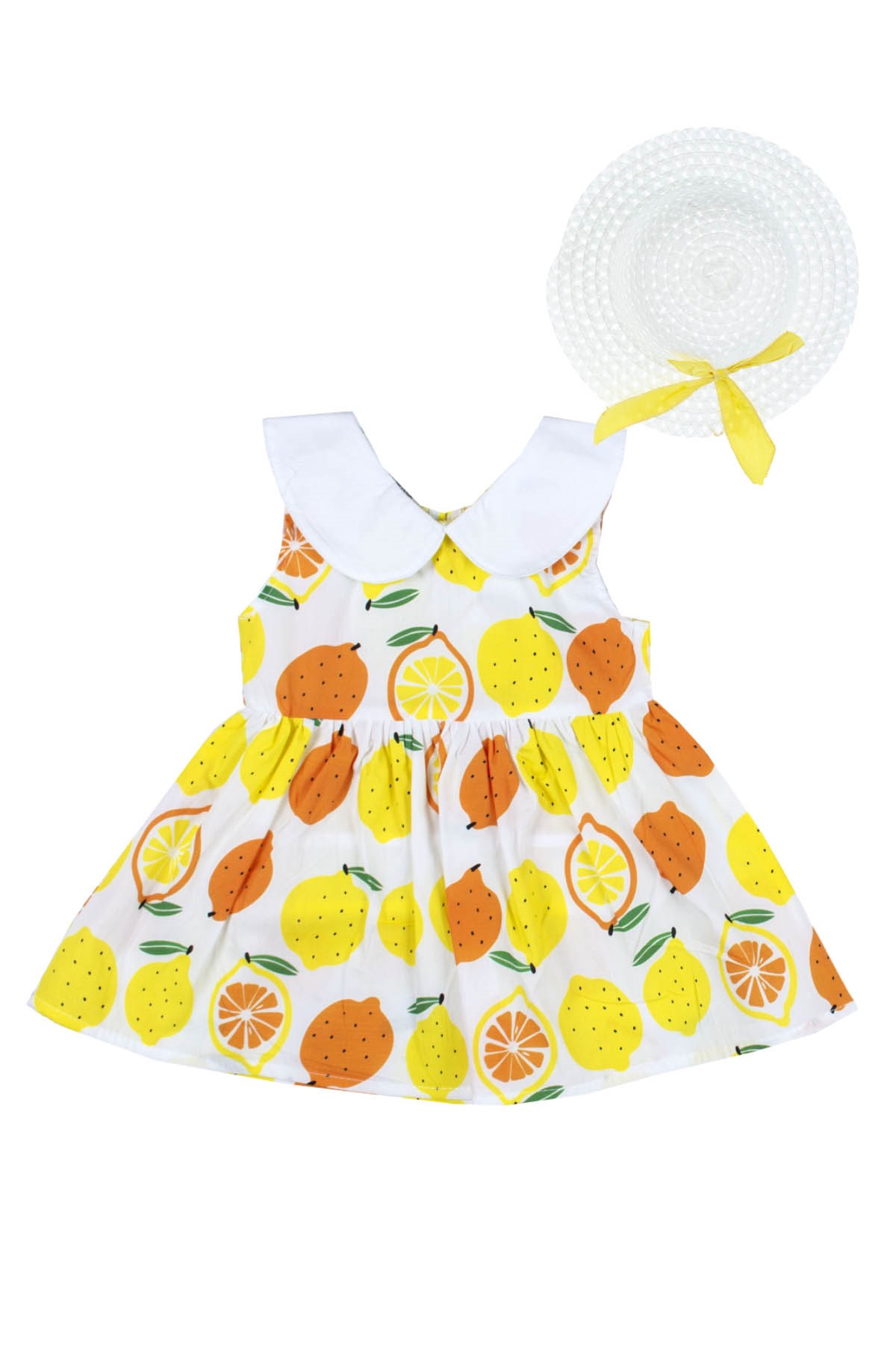 Kız Çocuk Sarı Limon Elbise