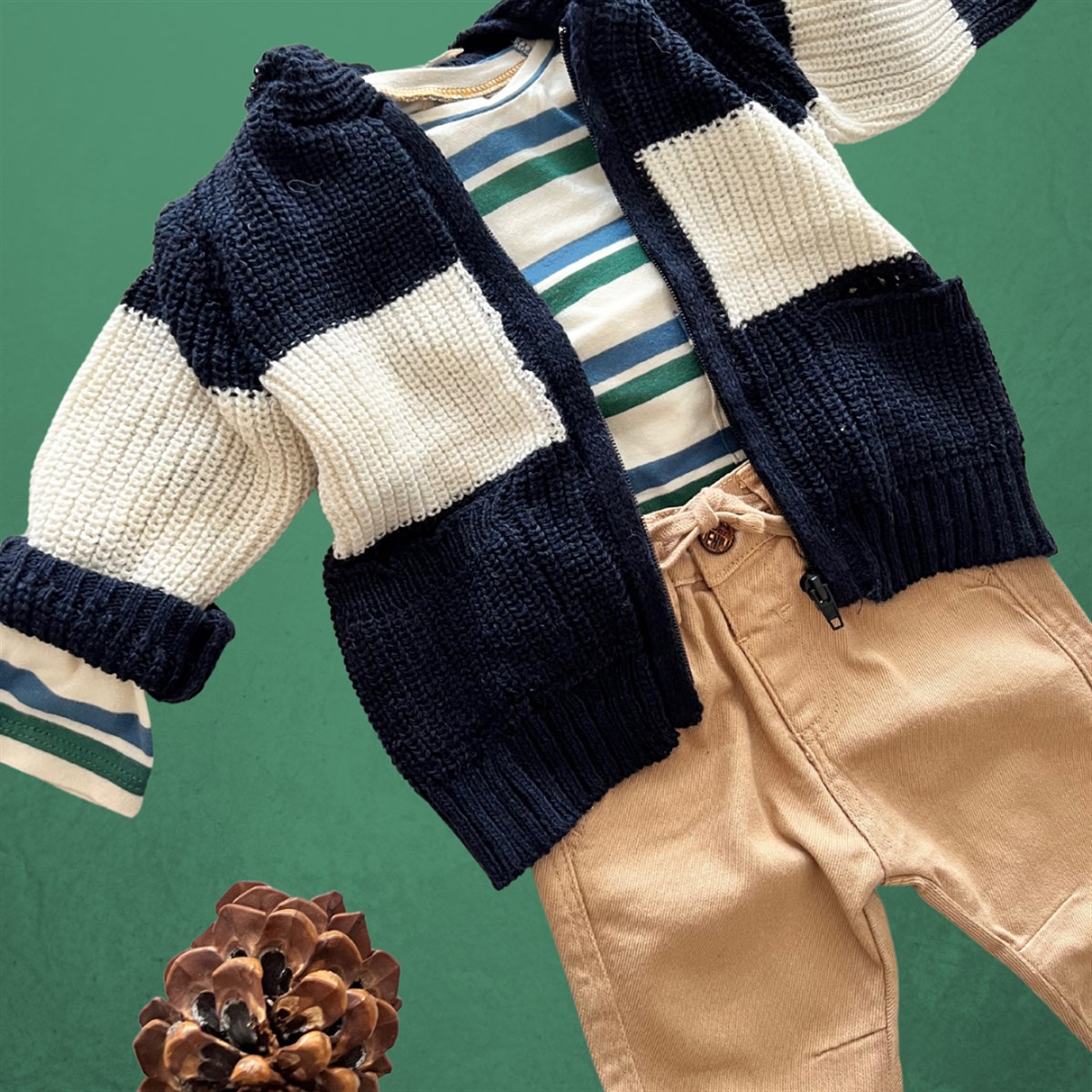 Krem Boru Paça Erkek Pantolon