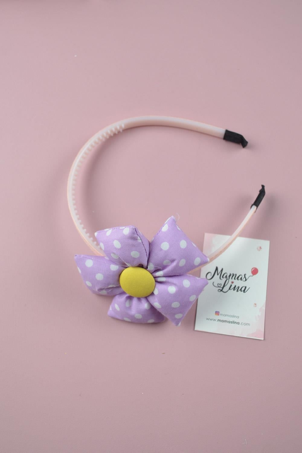 Mor Puantiyeli Papatya Taç