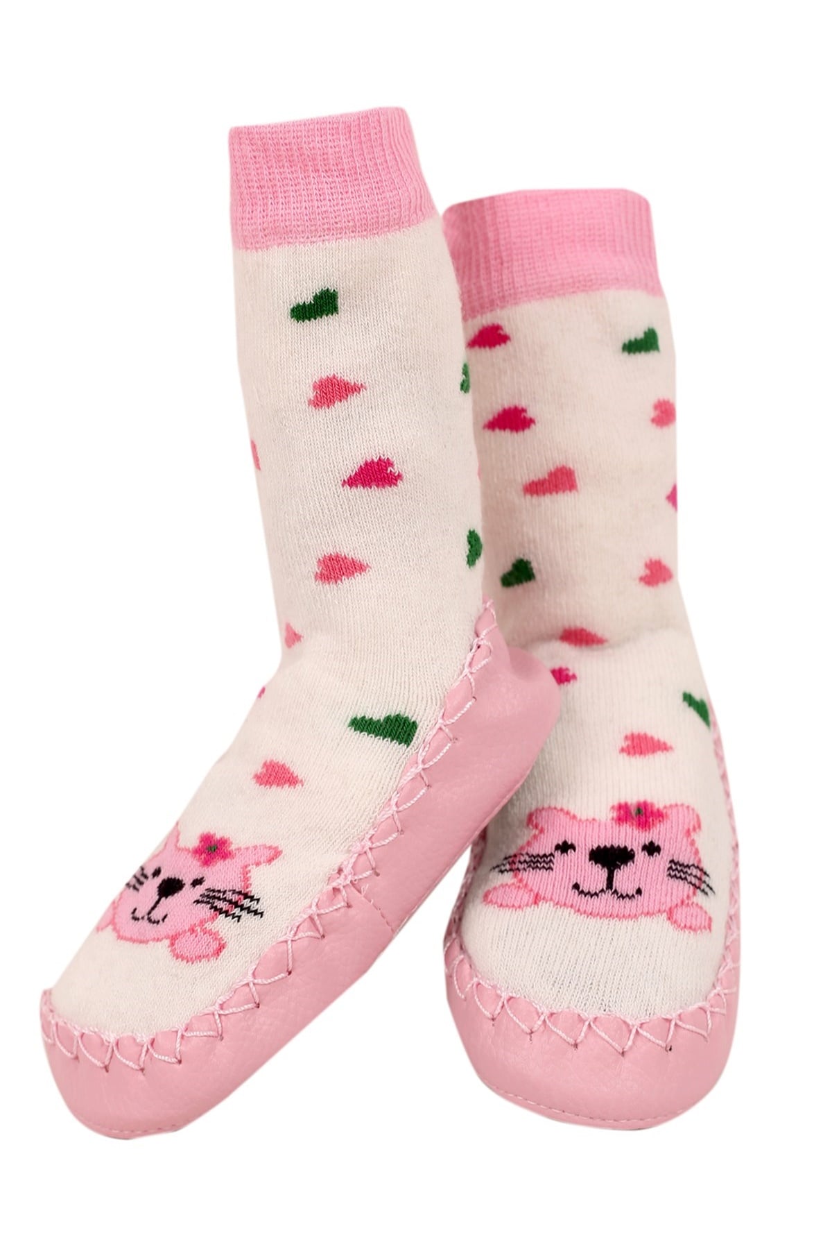 Pembe Kalpli Kaydırmaz Çorap