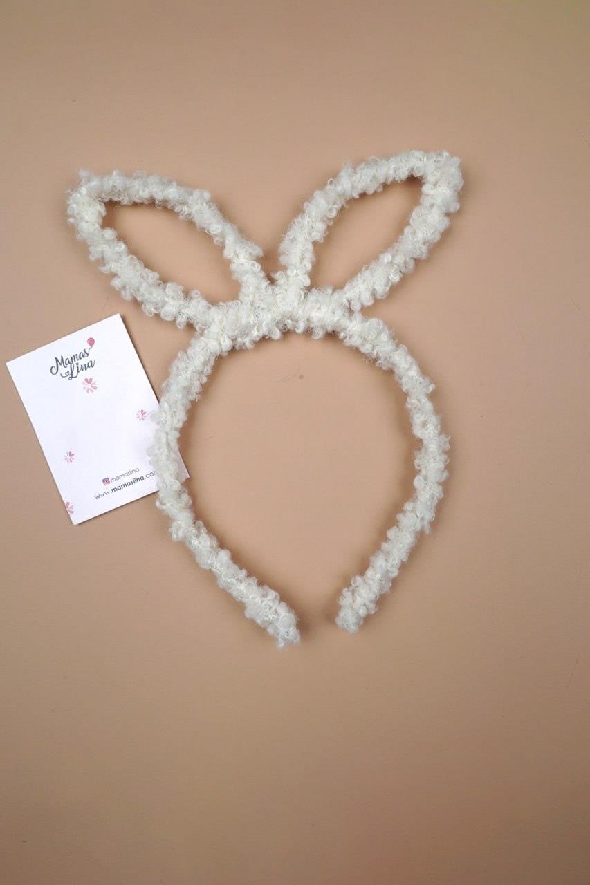 Tavşan Kulak Bej Tüylü Taç