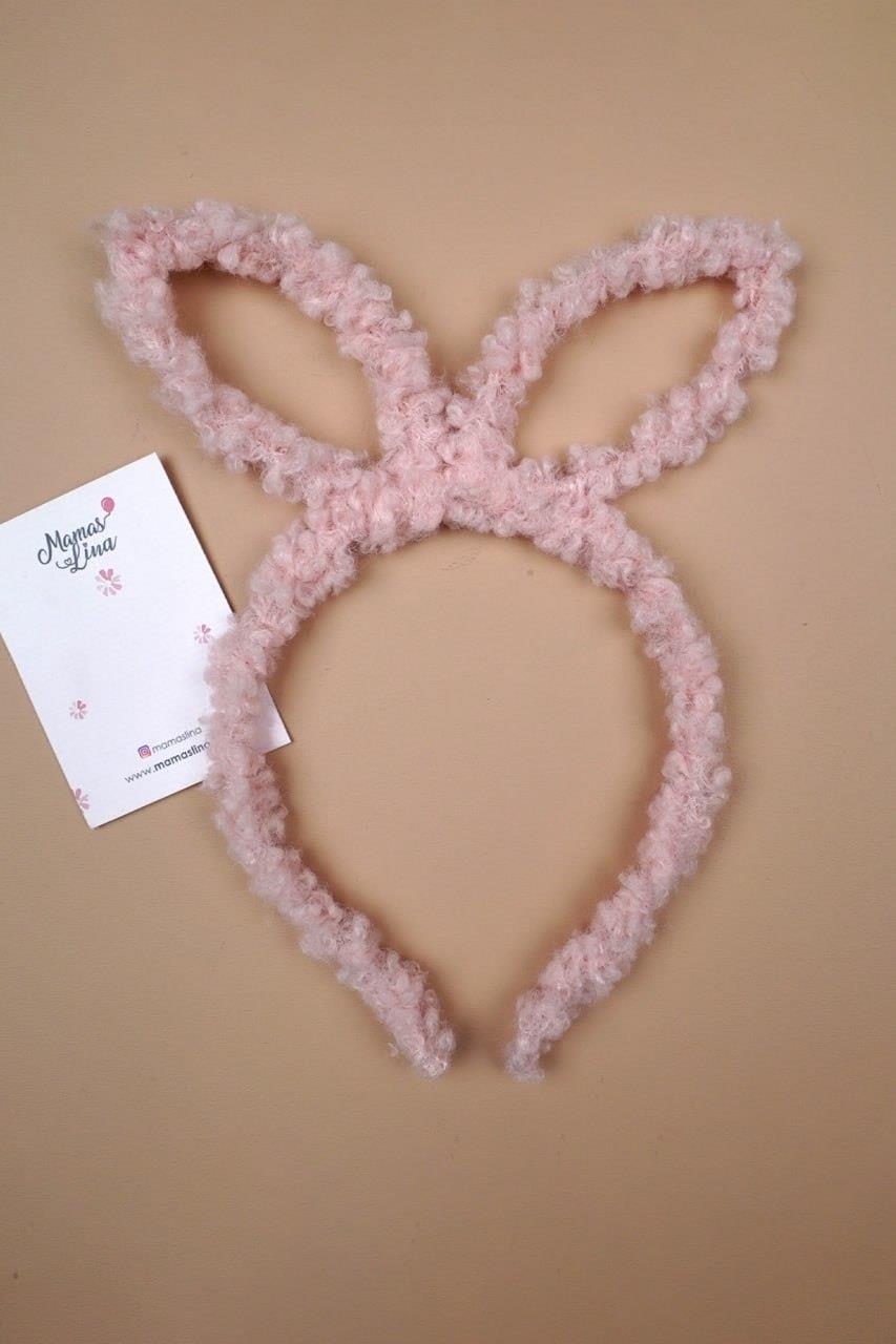 Tavşan Kulak Pembe Tüylü Taç