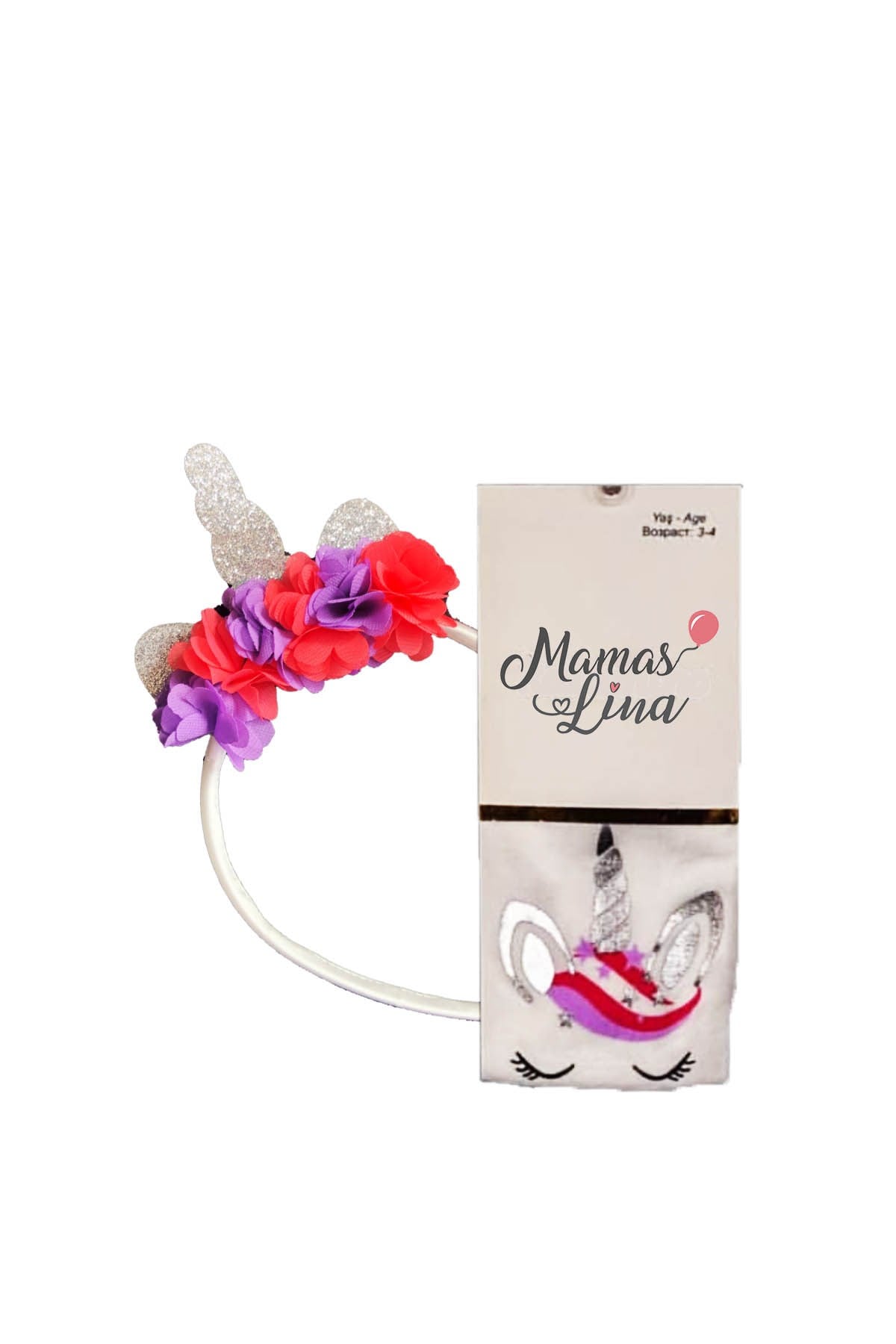 Unicorn gümüş Taçlı Muz Kulotlu Çorap