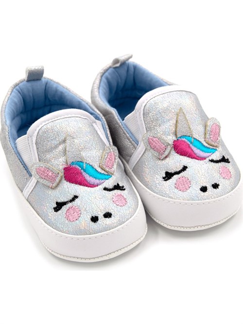 Kız Bebek Unicorn Gri Ayakkabı