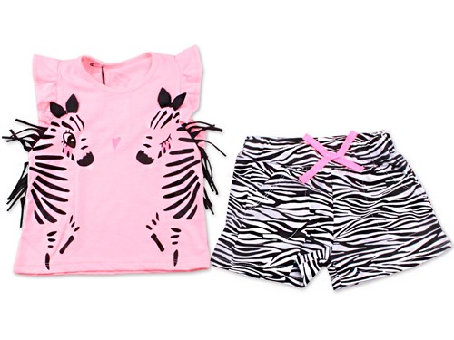 Kız Çocuk Pembe Zebra Takım