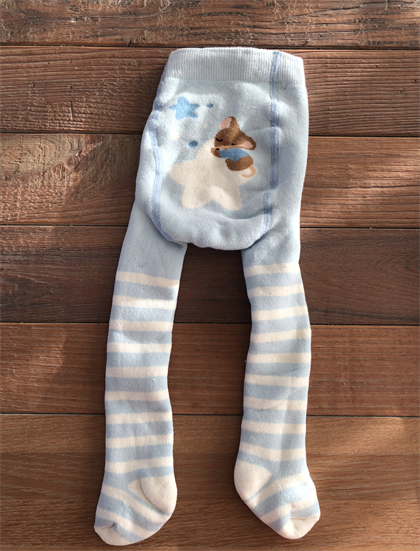 Erkek Bebek Havlu Çizgili Mavi Çorap