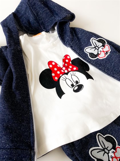 Kız Bebek Lacivert Mickey Mouse 3'lü Takım